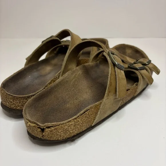 Birkenstock Franca Women’s Slide Sandals Tobacco Oiled Leather Size 39 ? - Picture 2 of 16